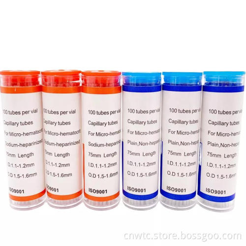 Medical Supplies: Hospital-grade Blood Collection Tubes with Heparin Caps